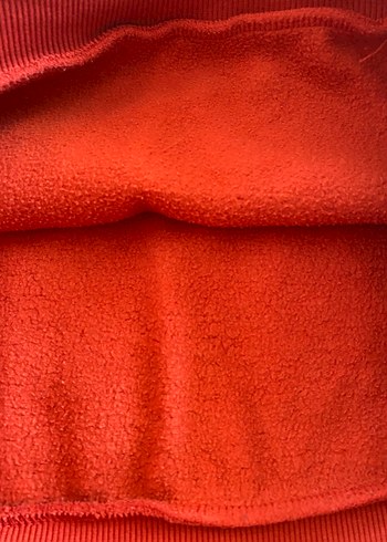 Koyu Kırmızı Kapüşonlu Salaş Sweatshirt - Görsel 3