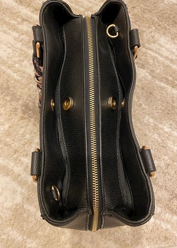 DERIMOD Siyah Deri Tokalı Kadın Çanta - Görsel 2