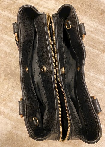 DERIMOD Siyah Deri Tokalı Kadın Çanta - Görsel 6