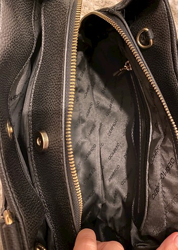 DERIMOD Siyah Deri Tokalı Kadın Çanta - Görsel 5