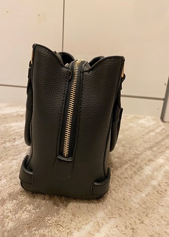 DERIMOD Siyah Deri Tokalı Kadın Çanta - Görsel 4