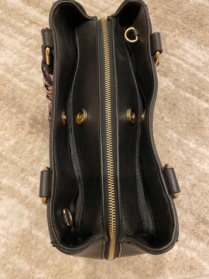 DERIMOD Siyah Deri Tokalı Kadın Çanta - Görsel 2