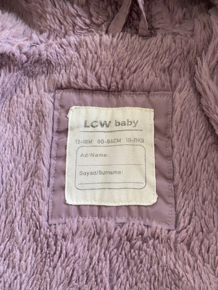 Mor Kürklü Kız Çocuk Mont - Görsel 3