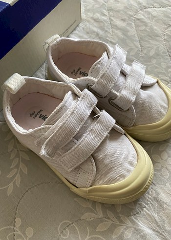 Kız Çocuk Beyaz Velcro Spor Ayakkabı - Görsel 2