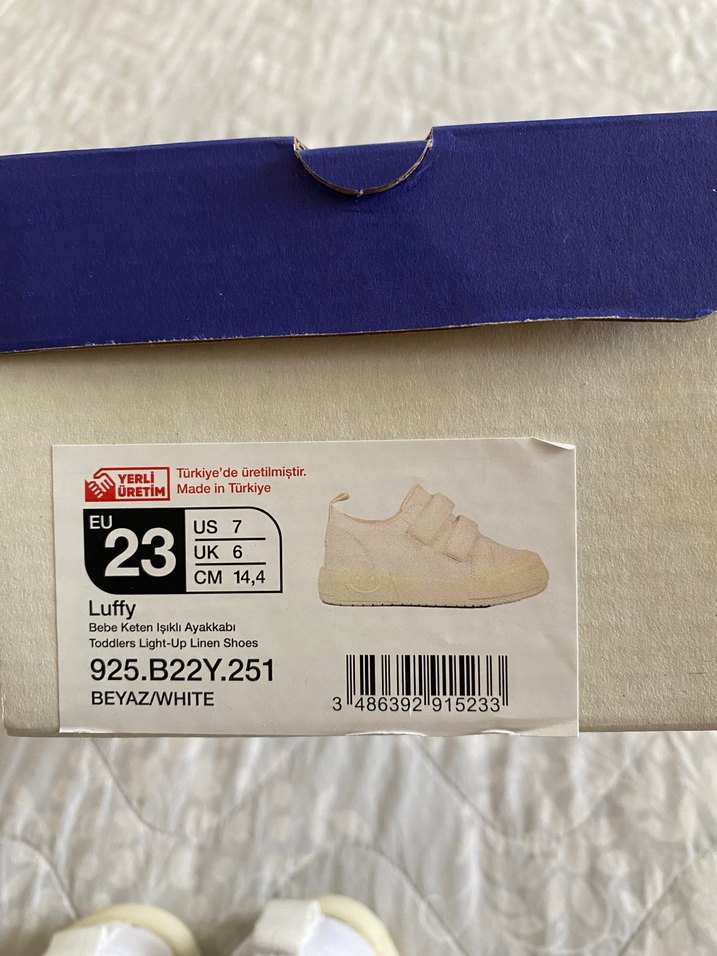 Kız Çocuk Beyaz Velcro Spor Ayakkabı - Görsel 4