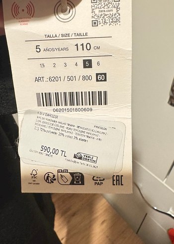 Zara 5 yaş tayt pantolon - Görsel 2