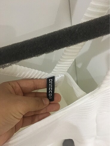 H&M Beyaz kalın askılı elbise