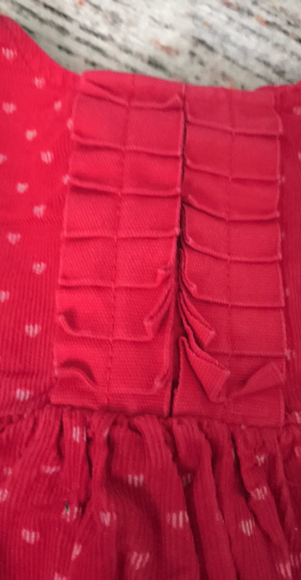 Kız Çocuk Kolsuz Kırmızı Fırfırlı Elbise - Görsel 2