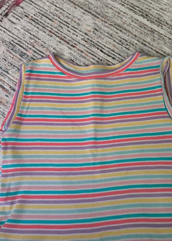 Kız Çocuk Çok Renkli Kolsuz Elbise - Görsel 2