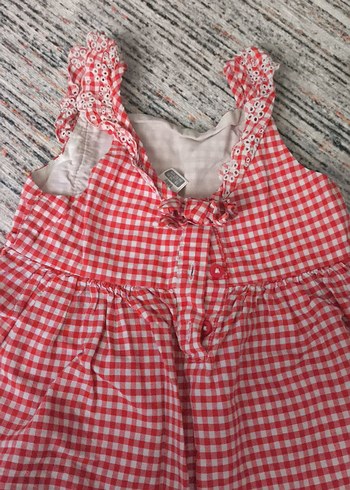 Nakışlı Fırfırlı Kırmızı Kız Elbisesi - Görsel 4