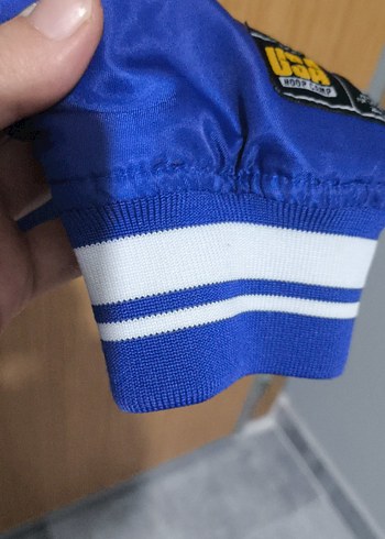 Mavi Kapüşonlu Erkek  baharlık mont - Görsel 4