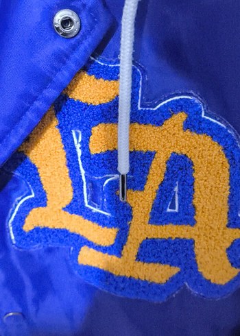 Mavi Kapüşonlu Erkek  baharlık mont - Görsel 3