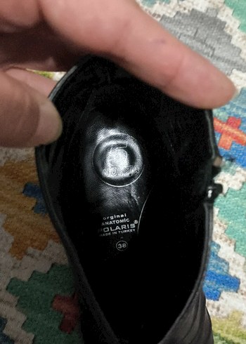 Siyah Deri Stiletto Topuklu Kadın Bot - Görsel 4