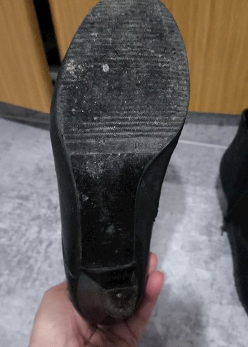 Siyah Deri Stiletto Topuklu Kadın Bot - Görsel 3