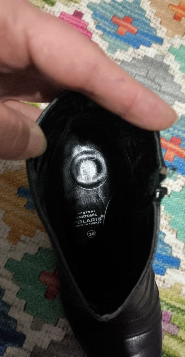 Siyah Deri Stiletto Topuklu Kadın Bot - Görsel 4