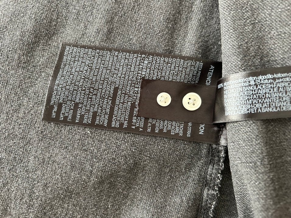 Zara Erkek Siyah Denim Düğmeli Gömlek - Görsel 4