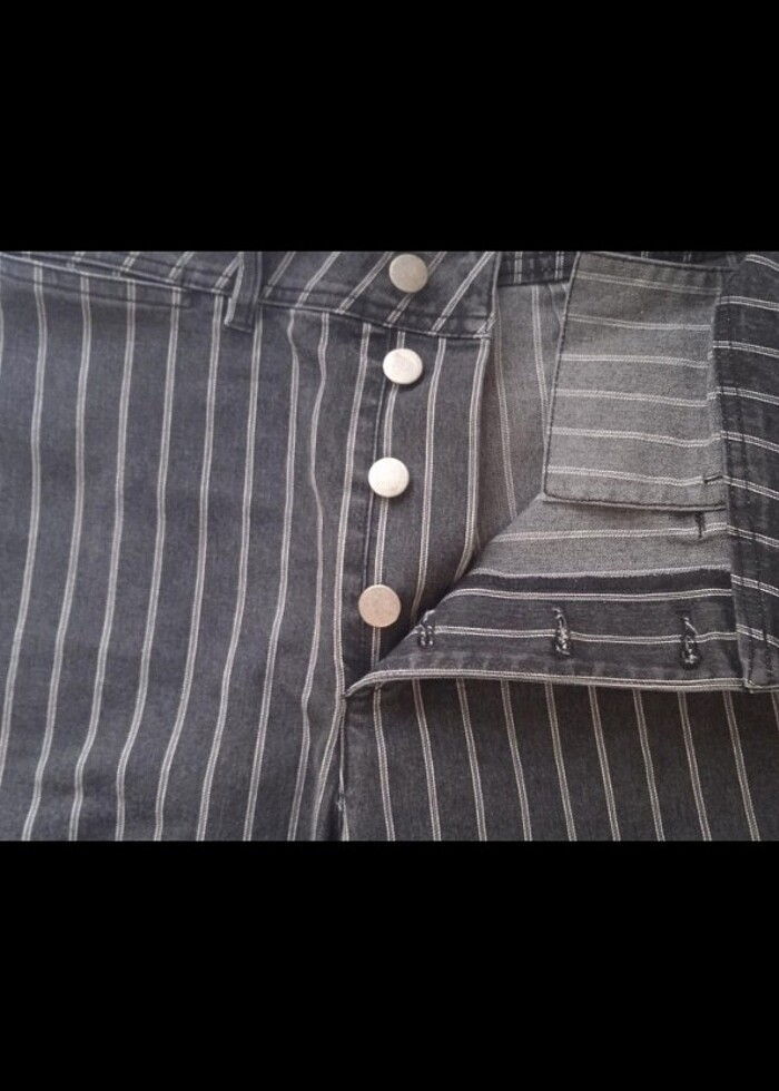 Mudo Çizgili Kadın Pantolon  - Görsel 3