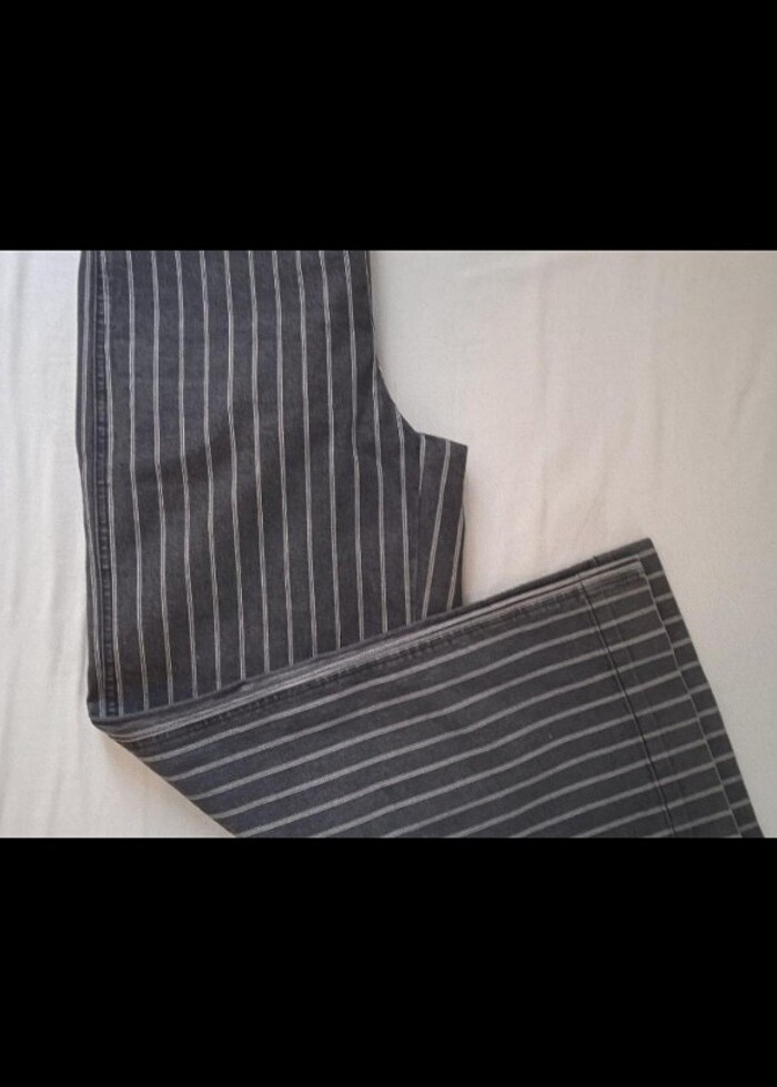 Mudo Çizgili Kadın Pantolon  - Görsel 4