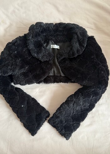 Siyah peluş bolero