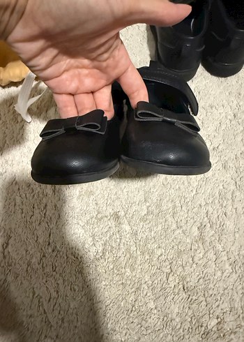 Kız Çocuk Siyah Tokalı Babet Ayakkabı - Görsel 2