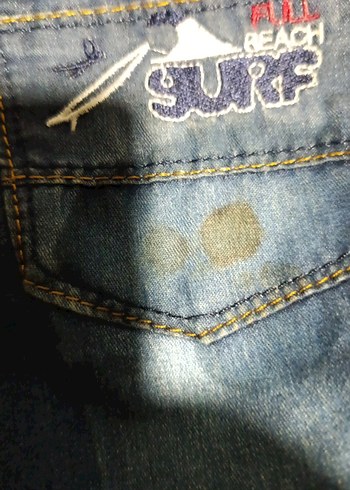 Erkek Çocuk Mavi Batik Desenli Kot Şort - Görsel 3