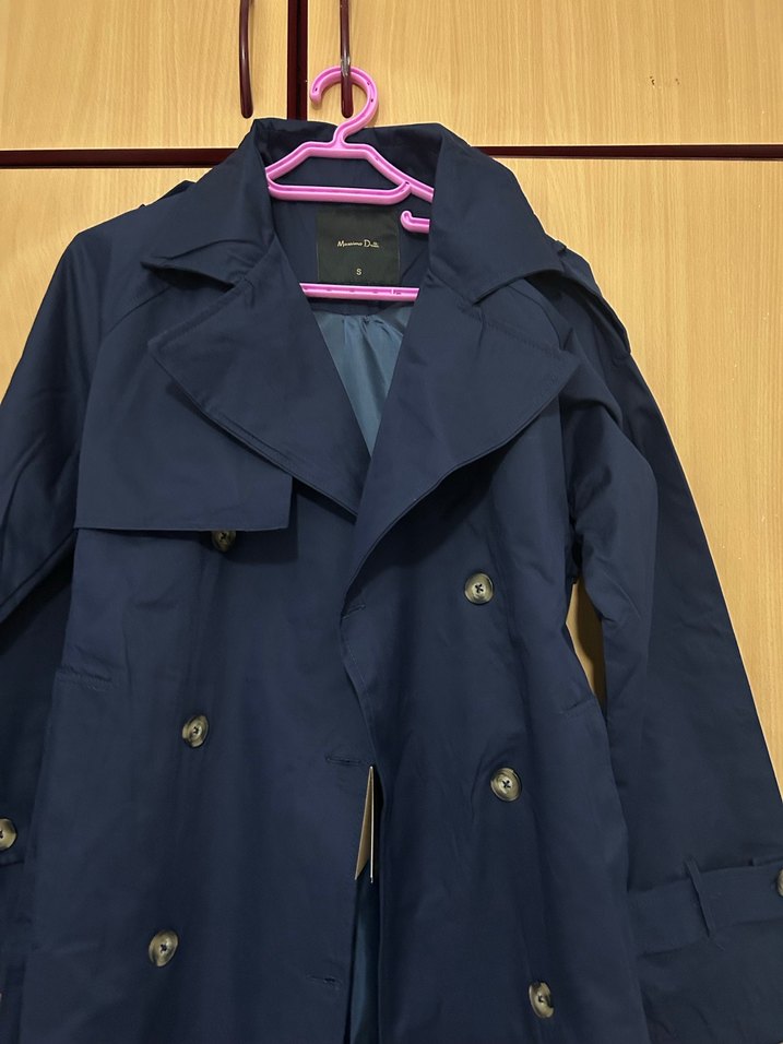 Massimo dutti Lacivert Kadın Trençkot - Görsel 3