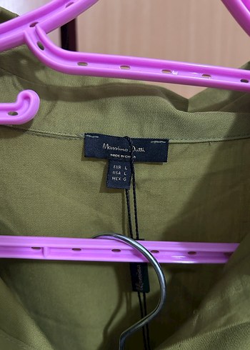 Massimo dutti Kadın Haki Uzun Kollu Bol Kesim Takım - Görsel 5