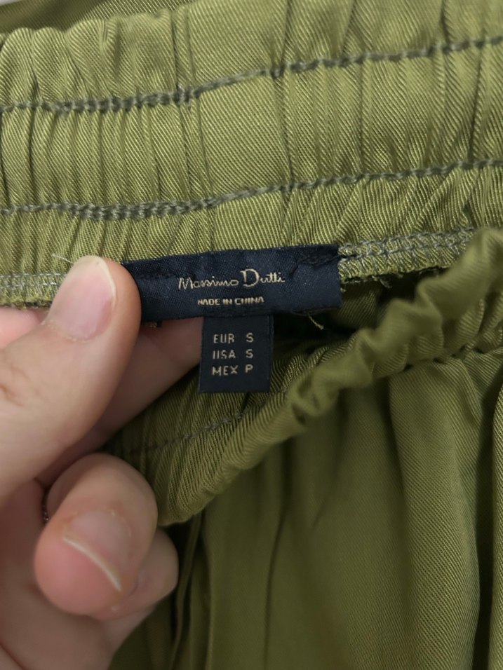 Massimo dutti Kadın Haki Uzun Kollu Bol Kesim Takım - Görsel 4