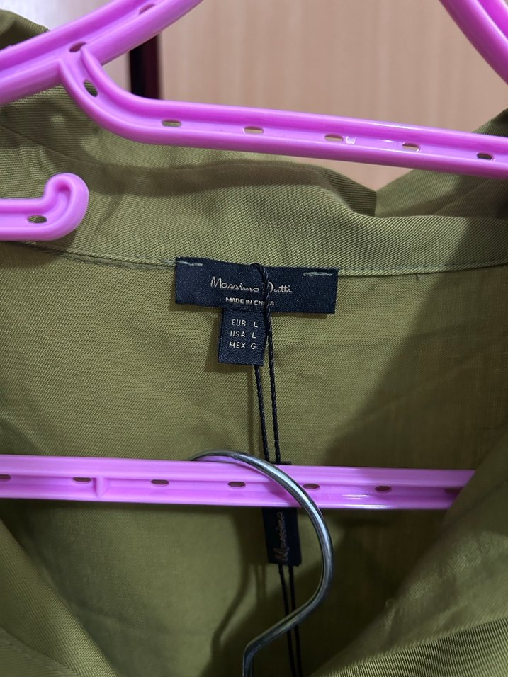 Massimo dutti Kadın Haki Uzun Kollu Bol Kesim Takım - Görsel 5