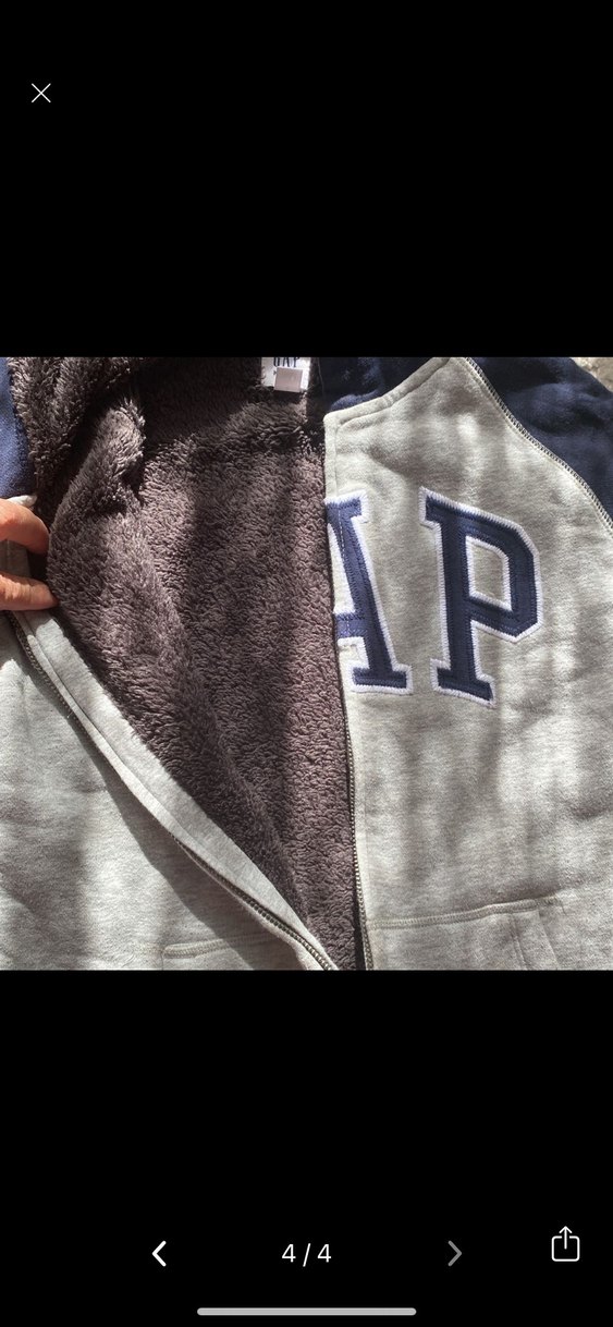 GAP Erkek Çocuk Fermuarlı Gri Sweatshirt - Görsel 4