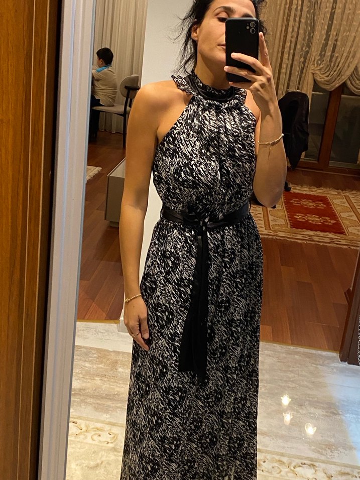 Adil Işık uzun elbise halter yaka - Görsel 3