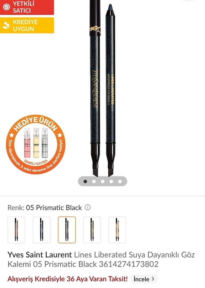 Yal -Yves saint laurent göz kalemi - Görsel 2