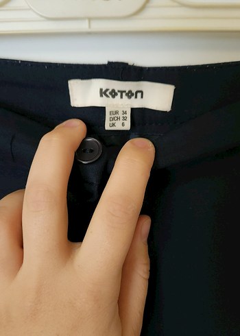 34 Beden lacivert Renk Kadın Siyah Kumaş Pantolon