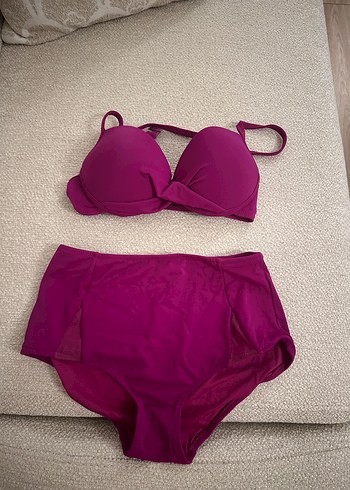 Mor İpli Kadın Bikini Takımı