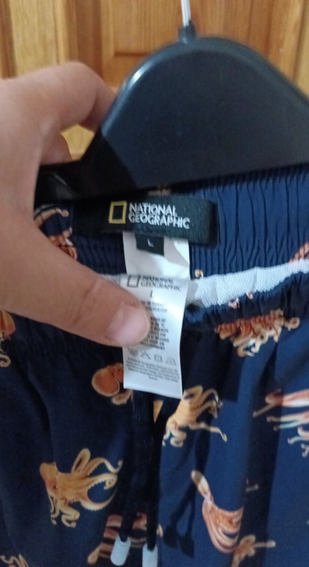 Lacivert Mini Baskılı Düğmeli Erkek Mayo Şortu - Görsel 4