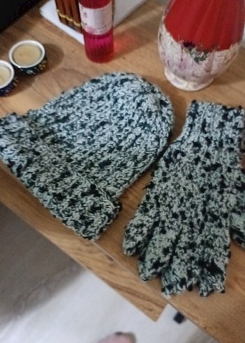 Gri Örgü Kadın Bere - Görsel 3