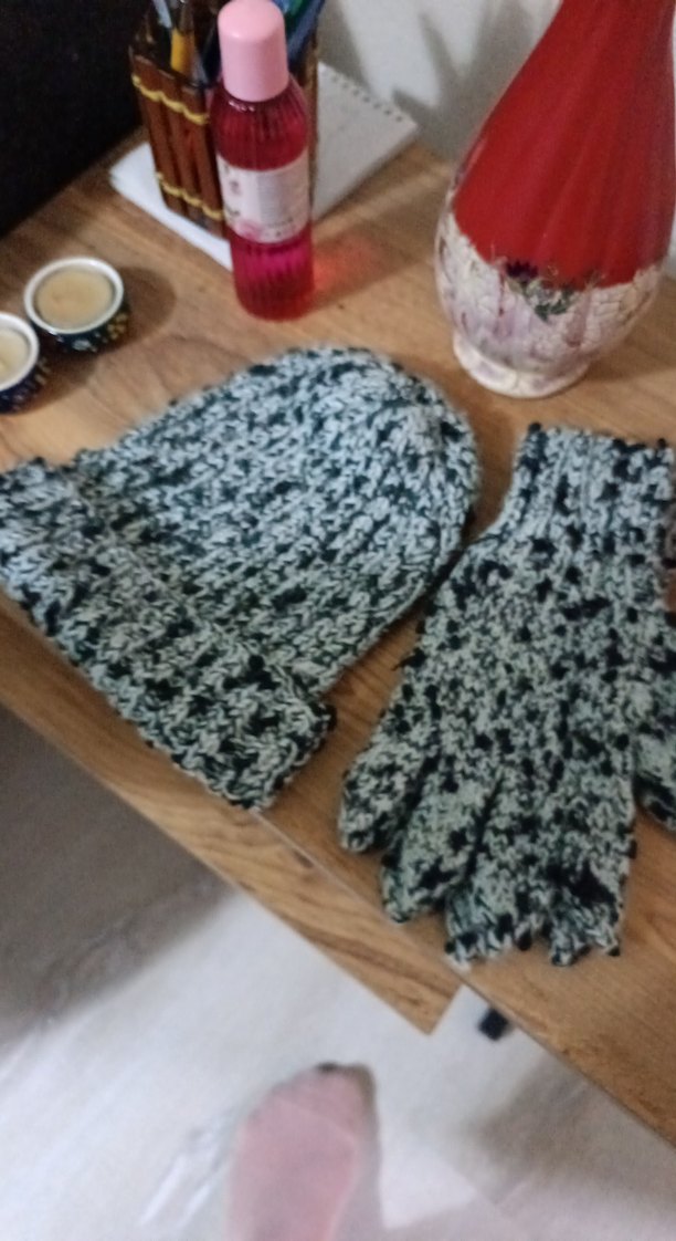 Gri Örgü Kadın Bere - Görsel 3