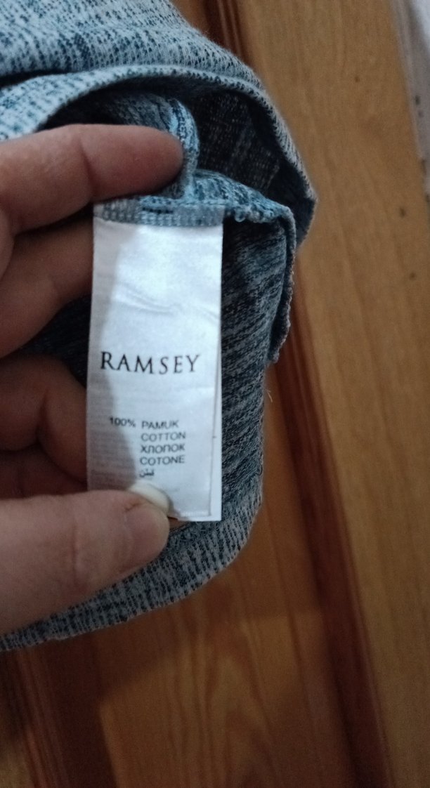 Gri Keten Polo Yaka Kısa Kollu Tişört Ramsey marka - Görsel 4