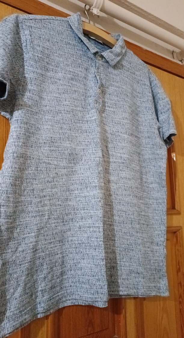 Gri Keten Polo Yaka Kısa Kollu Tişört Ramsey marka - Görsel 3