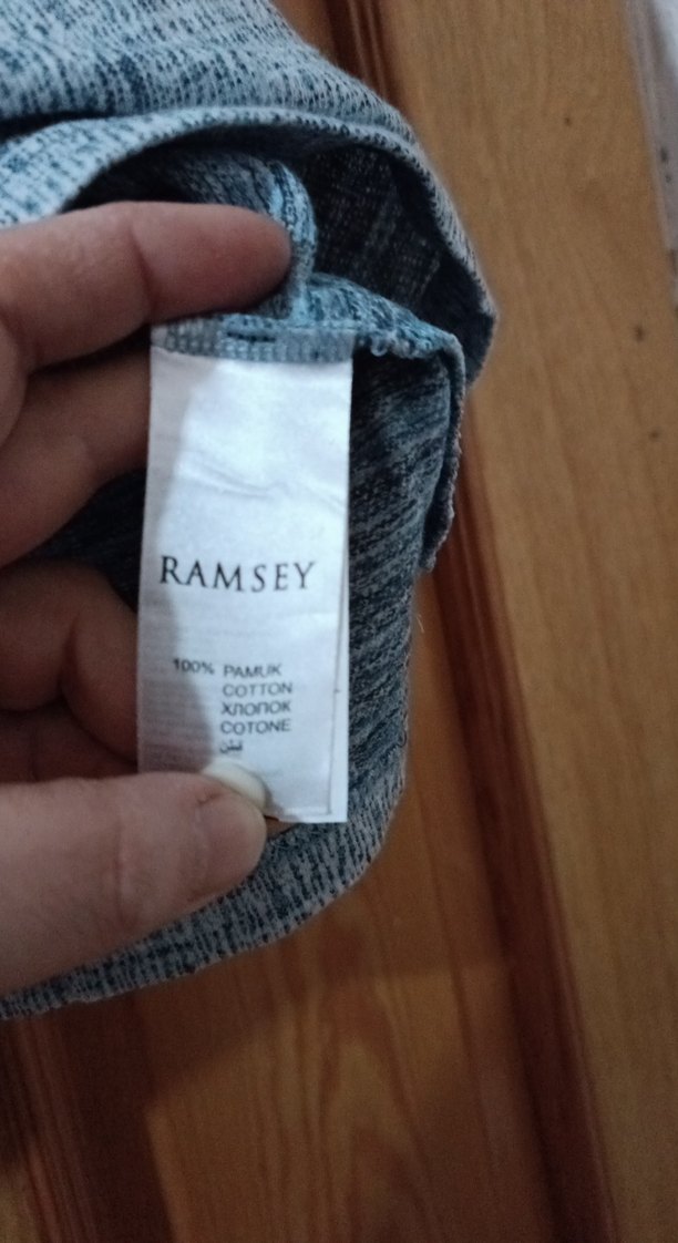 Gri Keten Polo Yaka Kısa Kollu Tişört Ramsey marka - Görsel 5