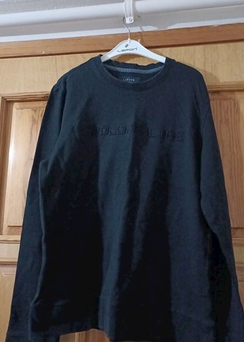 Erkek Siyah Uzun Kollu Sweatshirt - Görsel 2