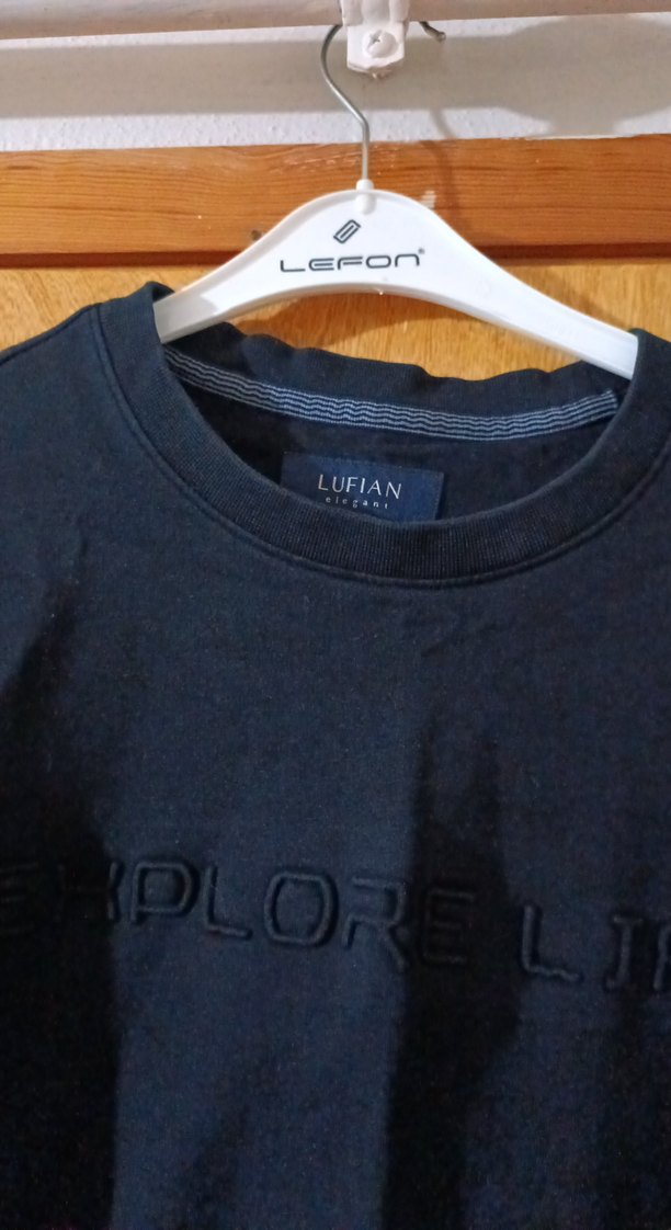 Erkek Siyah Uzun Kollu Sweatshirt - Görsel 3