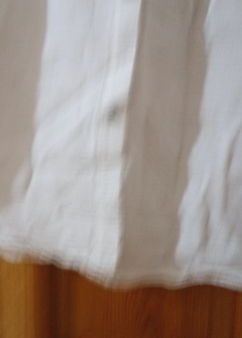 Düğmeli Beyaz Keten erkek Gömlek - Görsel 4