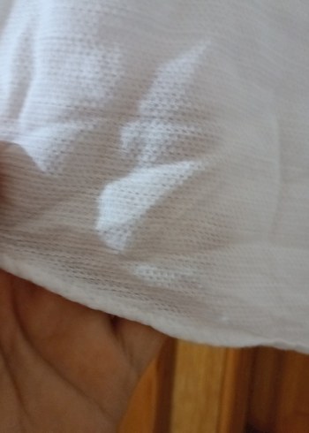 Düğmeli Beyaz Keten erkek Gömlek - Görsel 5