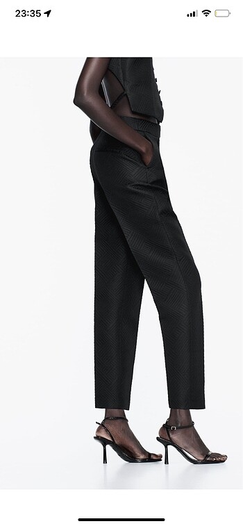 Zara jakarlı slim fit pantolon