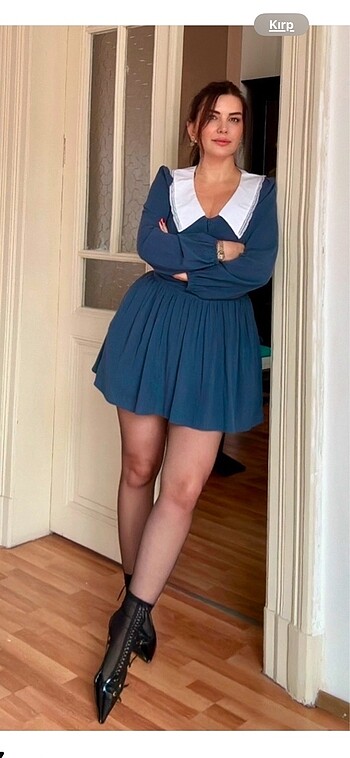 Zara kısa bebe yaka elbise