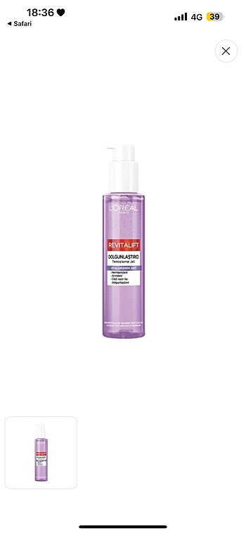 Loreal temizleyicisi