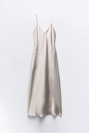 Zara saten elbise