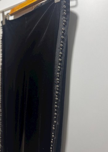 36 Beden Siyah Süet Kadın Pantolon