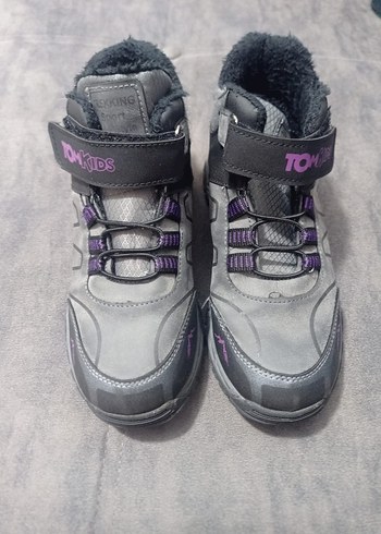 Kız Çocuk Gri Bağcıklı  Bot - Görsel 2